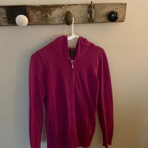 Fuschia long sleeved sweater hoodie